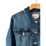 Jessica Simpson Denim Jacket Women's Size 2X Blue Distressed Floral Embroidered Photo 1