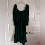 Reformation Mica Emerald Green Long Sleeve Square Neck Midi Dress NWT 2 Photo 8