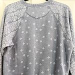 Aerie Floral Print Sweatshirt Pullover Crew Neck Comfy Casual XS Distressed Photo 8