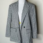 ZARA Black and White Gingham Blazer Photo 6