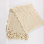 Echo Soft Beige Knit Scarf Unisex Men Women One Size White Photo 2