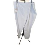 Kasper NWT Womens Trousers Size 16 W Light Grey High Waist Straight Leg Pockets Photo 3