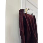 Talbots Chocolate Burgundy Brown Velvet Ankle Trousers Photo 4
