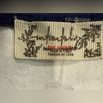 Free People New Intimately Prairie Rose Navy Blue Bodysuit Puffy Sleeve Boho Med Photo 5