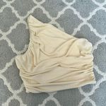 Amazon cropped ruched one shoulder asymmetrical crop top Photo 1