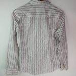 Charter Club  10P Oxford Charcoal Stripe Top Petite Photo 4