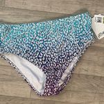 Athena Teal and Violet Floral Bikini high waist Bottoms NWT sz 14 Blue Photo 0