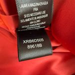 Vtg BCBG Paris Satin Ruffle Bodycon Mini Dress Women's 6 Red Black Cocktail Y2K Photo 13