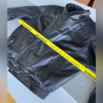 Vintage 80s Bermans Black Leather Bomber Jacket Thinsulate Lined Sz Medium Tall Photo 7
