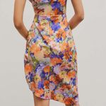 Cider Asymmetric Hem Floral Midi Dress Photo 1
