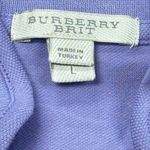 Burberry  Brit Lilac Cotton Pique V-Neck Polo Shirt Women’s Large Photo 1