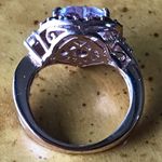 Rose De France Amethyst Red Garnet Sterling Silver Heart Ring Size 6 Photo 7