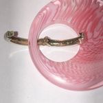 Pink White Marbled Round Pendant Pink Multi Strand Chain Boho Necklace Photo 6