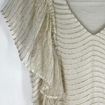 Amuse Society  Sunset Dreams Mini Dress Cream Metallic Size M NWT Photo 4