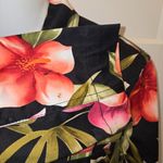 Caribbean Joe Floral Tropical Print Button Up Jacket Size Medium Photo 4