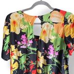 Jams World Vintage  Flora Grande Floral Jumpsuit Cropped Black Made In Hawaii USA Photo 7