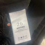 MOTHER High Waist Looker Ankle Fray Guilty Glitter Racer Black Skinny Jean Size 26 Photo 12