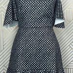 Saloni Amelia Neoprene Mini Polka Dot Dress Black White Size 6 Photo 1