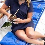 Blue Collared Shirt Dress Size M Photo 0