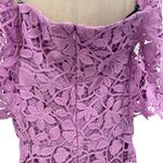 Lela Rose Deedie Gown Floral Guipure Lace Orchid Purple Pink Size 16 Purple Photo 9