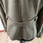 J.Crew Wool Military Officer Jacket | Size 8 | Brass Buttons | Vintage FA06 Green Photo 3