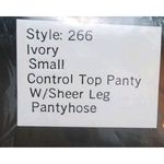 Donna Karan Vtg 1990 Donna‎ Karen NY Irregular Ivory Small Control Top Panty Sheer Pantyhose Photo 1