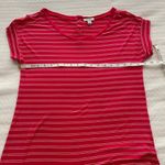 Old Navy Large  Pink and White Striped Short-Sleeve T-Shirt Photo 4