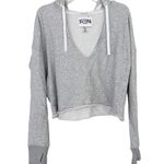 Victoria's Secret Victoria Sport Gray V Neck Hoodie Sz L Photo 0