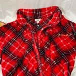 PINK - Victoria's Secret  Red Plaid‎ Plush Robe Women’s Size Medium Large Photo 4