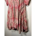 Free People  Small Agnes Mini Dress Pink Red Plaid Photo 3