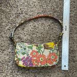 Coach  Swinger 20 ivory floral flower multi zip top mini armpit bag long strap Photo 10