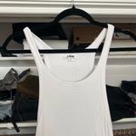 LNA skinny racerback tan top white bodycon midi dress M Photo 2