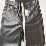 Gap Black High Rise Vegan Leather Cheeky Straight Pants Sz 27/4 R Women Photo 7