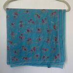 Gap  Blue Pink Floral 100% Polyester Lightweight Scarf Photo 1