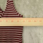 lululemon Women's Burgundy Red White Stripe Cool Racerback Tank Top size 2 Photo 2