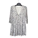 Sézane Sezane’ Aure Tiered Baby Doll B-Neck Button Floral Mini Dress Size 38 US 6 Photo 2