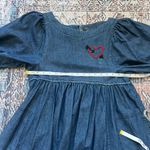 Free People  Get Obsessed Mini Dress Custom Beaded Heart Short Sleeve Babydoll Sm Photo 7