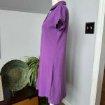 Lands' End Lands’ End Purple Pique Cotton Polo Shirt Dress sz 6-8 Small Preppy Tennis Prep Photo 1