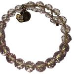 ALEX AND ANI 2 Vintage Sixty Six  Glass Bead Bracelets Clear Light Pink Photo 0