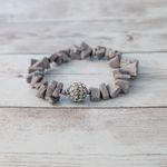 Stretch Bracelet Dusky Tones Brownish with Purple Undertones Photo 1