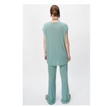 ZARA NWT  RIBBED HIGH WAISTED WIDE LEG PANT SMALL Photo 3