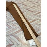 Moa Moa  Brown Beige Long Sleeve Ruched V Neck Wrap Crop Top Large Womens Photo 7