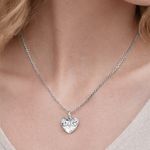 Dolce & Gabbana Vintage D&G Jewels Clear Crystal Heart Necklace w Logo Pendant Original Packing Photo 0