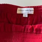 Robert Rodriguez  Relaxed Low-Rise Drawstring Silk Shorts, Crimson Size XS Photo 8
