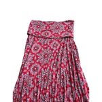 Medallion Print Flowy Maxi Skirt S Boho Free Spirit‎ Hippie Cottagecore Peasant Red Photo 4