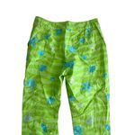 Lilly Pulitzer  Vintage Green Floral Print 100% Cotton Crop Pants Size 12 Photo 6