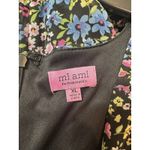 Mi Ami Tiered Black Floral Long Balloon Sleeve Deep V Photo 3