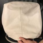 Elliott Lucca Pebbled Leather Bucket Zip messenger crossbody purse shoulder bag Vintage Western Cottage Coquette Minimalist Preppy White Photo 3