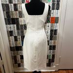 Cutout Sleeveless Midi Dress White Size M Photo 4