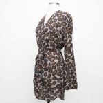 Nanushka. Johanna Leopard Print Twist Mini Dress Brown Size XS Photo 13